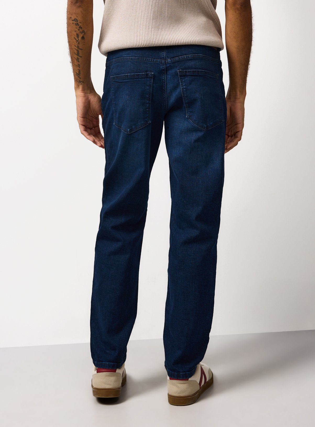 Dark Denim Mid Rise Straight Leg Jeans 40S - Image 5 thumbnail
